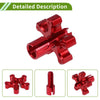 Motorcycle 2 x M8 Aluminum Cable Adjuster Screw Red