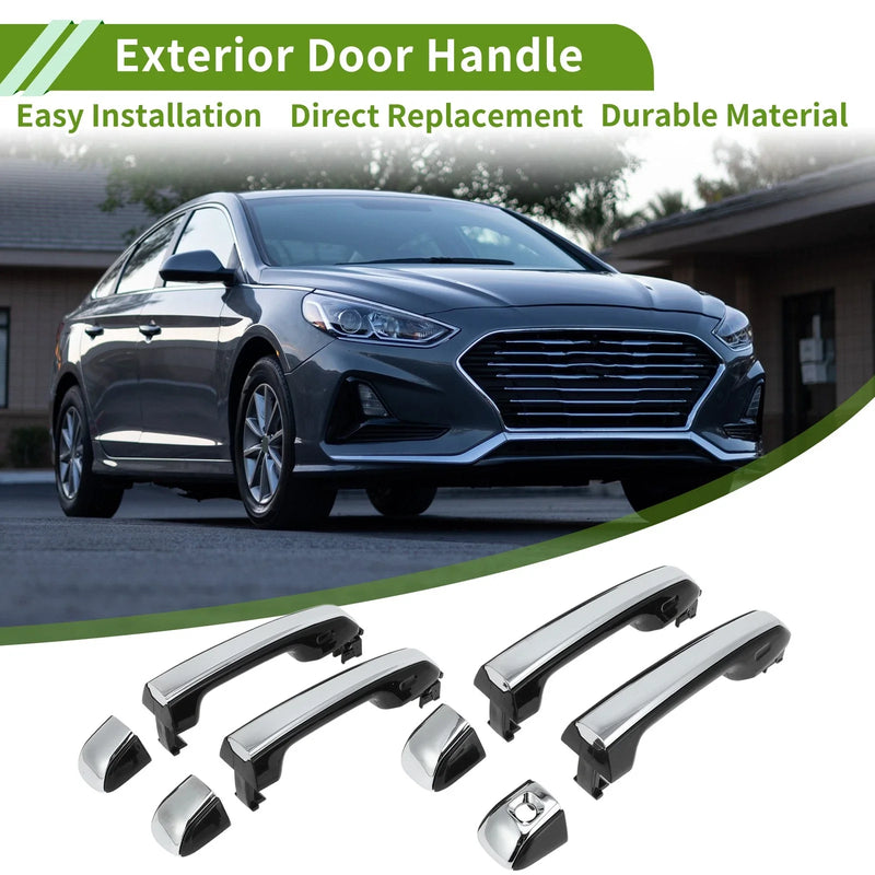 Toyota Lexus GX460 Black Silver Tone Exterior Door Handle Set (2010-2023)