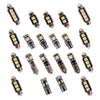 Car Auto Dome Door Footwell License Plate 21pc LED Light Bulbs