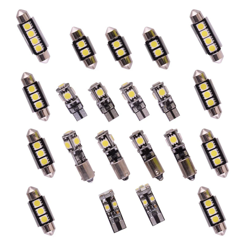 Car Auto Dome Door Footwell License Plate 21pc LED Light Bulbs