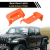 Jeep Wrangler JL JLU (2018-2024) Orange Rear Door Latch Lock Cover Trim