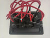 12V 4 Switch Panel Weatherproof Horizontal Black Textured Alloy Pre-Wired