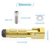 Motorcycle Pair 8mm Aluminum Alloy Rearset Folding Footpeg Gold Tone
