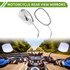 M8 Motorcycle M8 Rear View Mirrors Oval Shape Handlebar Chrome Silver Tone