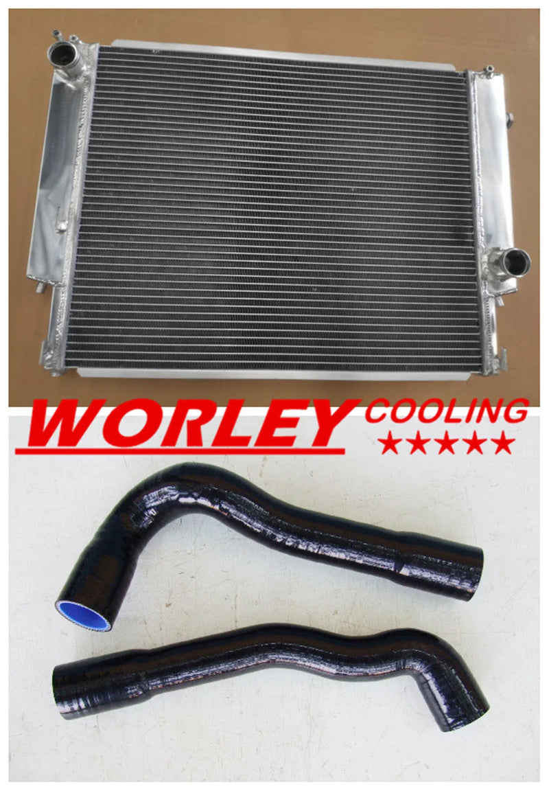BMW E36 M3 Z3 325TD 320 323 325 328 Aluminum Radiator + Black Hose (1992-1999)