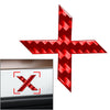 Car Badge Emblem Alphabet Letter Carbon Red X Decals Stickers