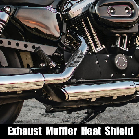 Motorcycle 4.69'' Exhaust Muffler Pipe Heat Insulation Cover Black