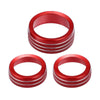Dodge Durango 2014-2020 Red AC Radio Switch Knob Cover Decals (3 pcs)