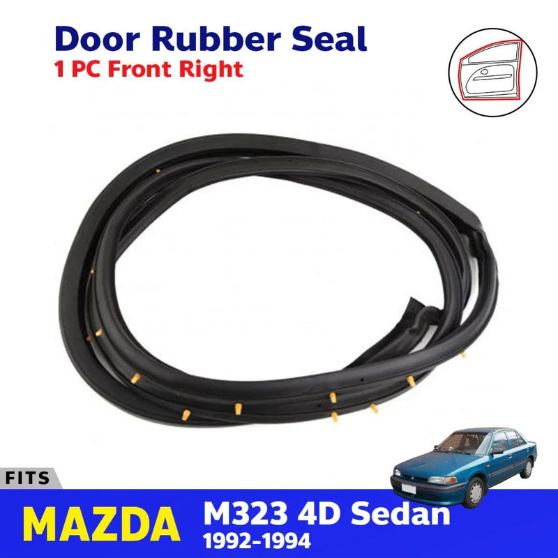 Door Rubber Weatherstrip Front RH Fits Mazda 323 4D Sedan BG Serie 1992-94