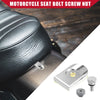 Harley Davidson Seat Bolt Screw Set with Cover Nut Silver Tone