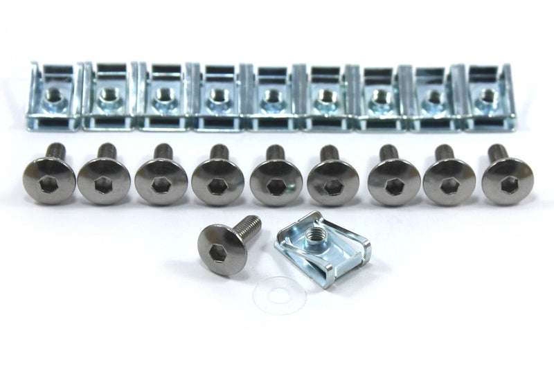 Spire Speed Clips Fairing Bolts / 10 x / M6 Stainless Mushroom Button Head