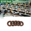 Make Model Oil Seal 20x35x8mm FKM Rubber High Pressure Brown 5 Pcs