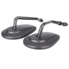 Harley Street Bob 2 x Oval Universal Motorcycle Rear View Mirrors (2007-2023)