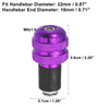 Make Model Pair 7/8" 22mm Purple Handlebar End Grips Bar Ends Plugs Cap End