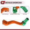 Kayo T2 Orange Green Silver Tone Folding Motorcycle Gear Shifter Lever