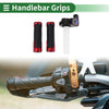 Motorcycle Hand Grips Cover Kit 7/8" Aluminum Alloy Rubber Red