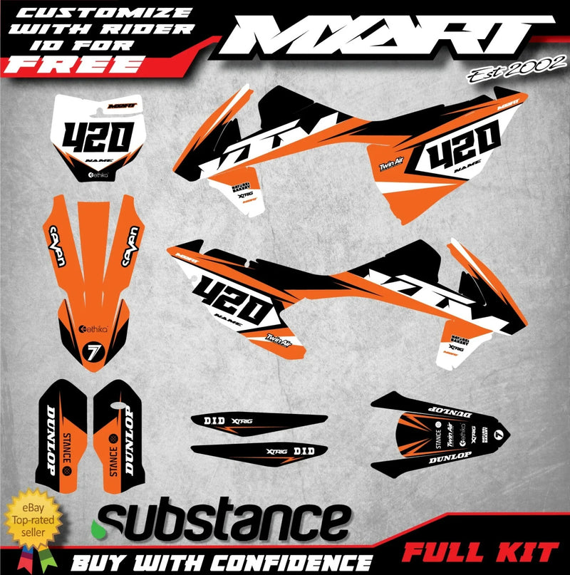 KTM SX 125 150 250 Graphics Decal Kit (2016-2018)