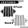 Dodge Magnum (2005-2008) Black Carbon Fiber 6pcs Car Pillar Window Trim Covers