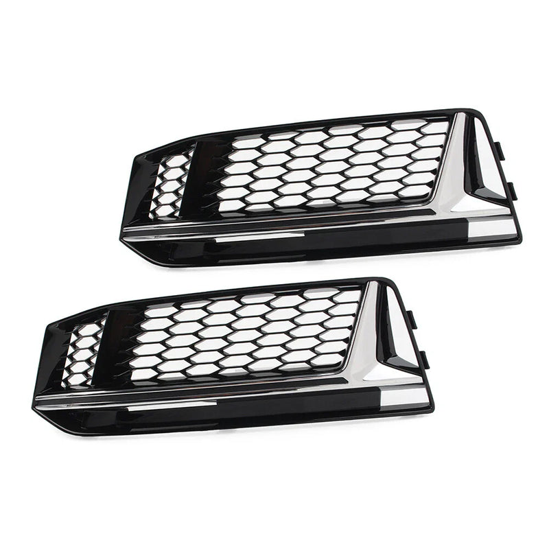 Audi A4 B9 S4 Honeycomb Mesh Fog Light Grille Cover (2016-2018)