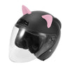 Motorcycle Pink TPU 2 x Cat Ears Style Sticker Helmet Decoration