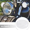 Yamaha V-Star 650 1100 2 x White LED Turn Signals Covers Light Lens Cover
