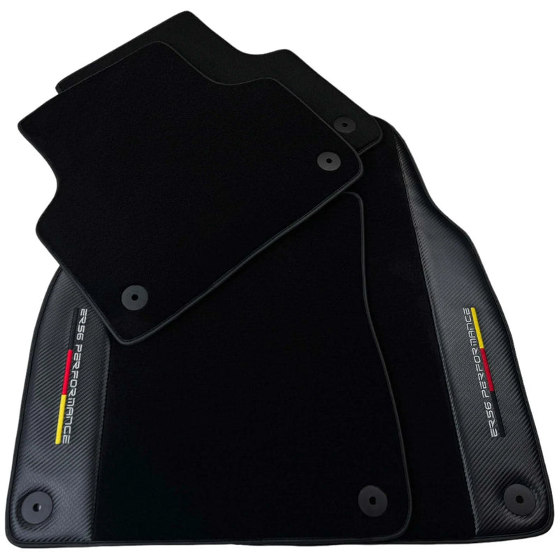 Audi A1 3-Door Hatchback (2010-2018) with Carbon 2 x Black Floor Mats