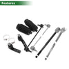 Dodge 8 Pcs Suspension Kit Tie Rod Ends & Sway Bar Links with Boots