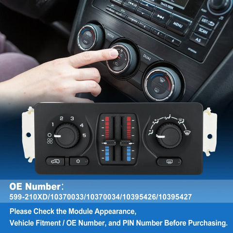 Avalanche Silverado Suburban A/C Heater Climate Control Module