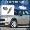 Mini R57 F57 (2009-2023) Silver Tone Automatic Footrest Pedals Cover Set