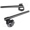 Motorcycle Black 37mm Clip On Handlebar Fork Tubes (Universal)