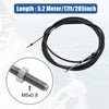 Universal 2pcs / 17ft / Marine Throttle Shift Control Box Cable Black