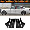Cadillac CT6 6x Glossy Black Door Trim B Pillar Posts Cover (2020–2022)