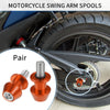 Motorbike 1 Pair Swingarm Spools 10mm CNC Swing Arm Sliders Stand Orange