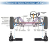 Dodge Ram 1500 2 x Front Outer Tie Rod Ends (2006-2010)