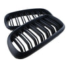 BMW X5 X6 F15 F16 2014-2018 2 x Matte Black Grills Front Kidney Grille