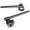 Motorcycle - Black 52mm Clip On Handlebar Fork Tubes (Universal)