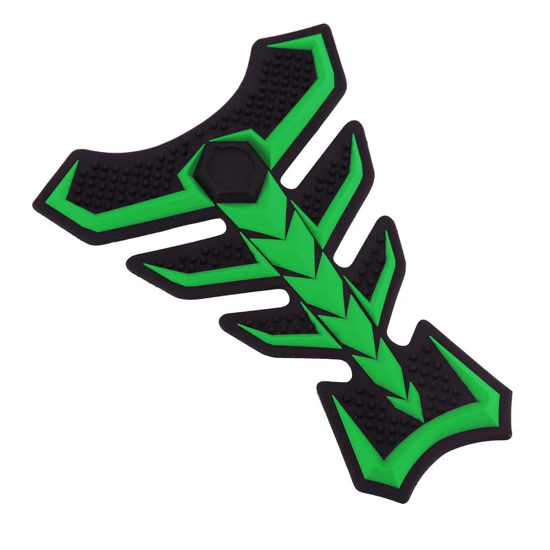 Motorcycle Sport Bike Black Green Gas Tank Pad Cover Decal