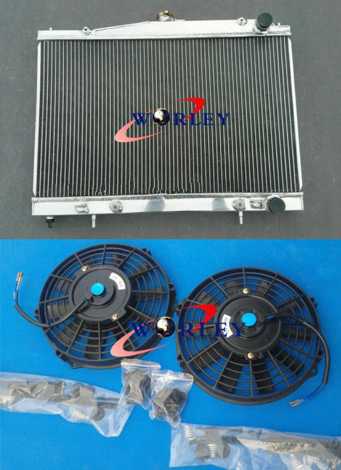 Nissan Skyline R33 R34 GT GTT GTR Aluminum Radiator & Fans (1993-2003)