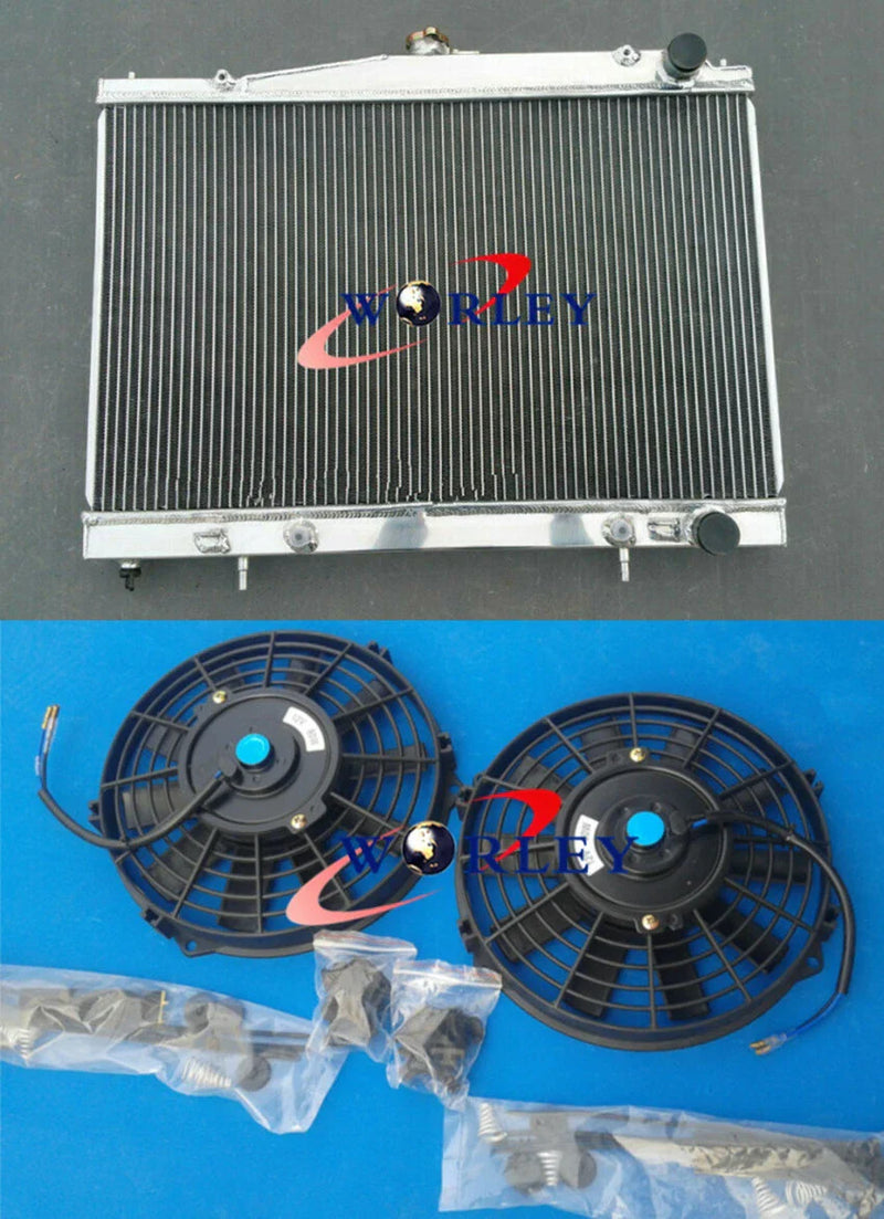 Nissan Skyline R33 R34 GT GTT GTR Aluminum Radiator & Fans (1993-2003)