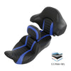 Harley Street Glide Black Blue Driver Passenger Gel Seat Backrests (14-23)