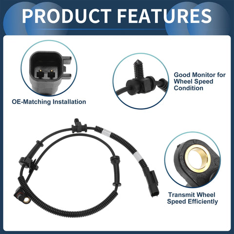 Dodge Ram 1500 Pickup 4WD ABS Wheel Speed Sensor (2010-2018)
