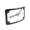 Harley Touring Black Rear License Plate Frame Bracket w/Light (2009-2023)
