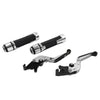 Kawasaki ZX10R Silver Extendable Brake Clutch Levers Grip Set (2016-2023)