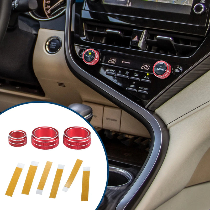 AC and Rear View Mirror Switch Knob Cover / 1 Set / Toyota Camry