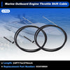 2 x Boat Throttle Shift Control Cable Outboard Remote Cable Black