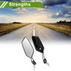 Motorcycle M8/M10 Rear View Mirror Polygonal Shape Black Aluminum