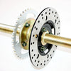 KANDI 125cc Quad ATV 890mm Rear Axle Assembly, Sprocket & Rotor