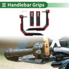 2 x Hand Grips Cover Kit Handlebar Cover Aluminum Alloy Red