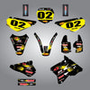 Suzuki RM 85 (2000-2016) - Barbed Style Stickers Custom Graphics Kit