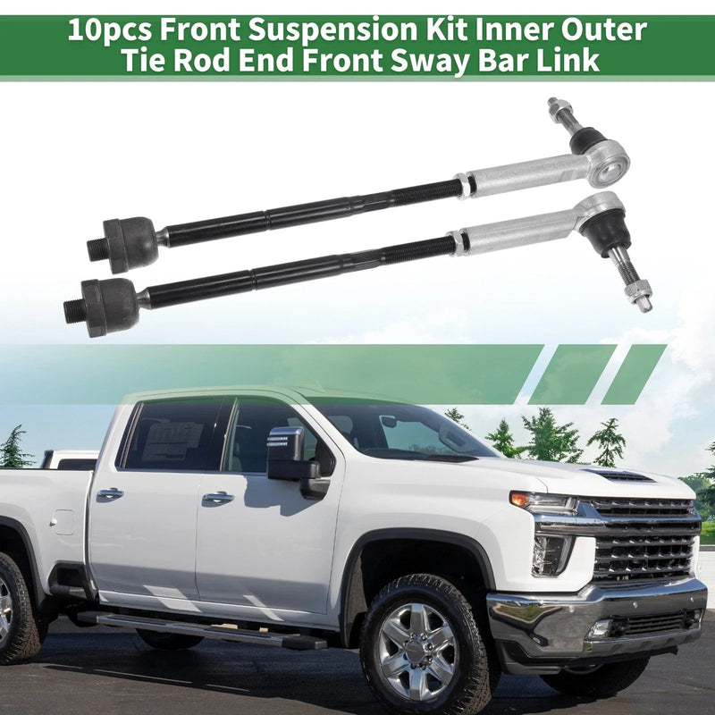 Chevrolet Suburban 10pcs Front Suspension Kit Tie Rod End Sway Bar Link